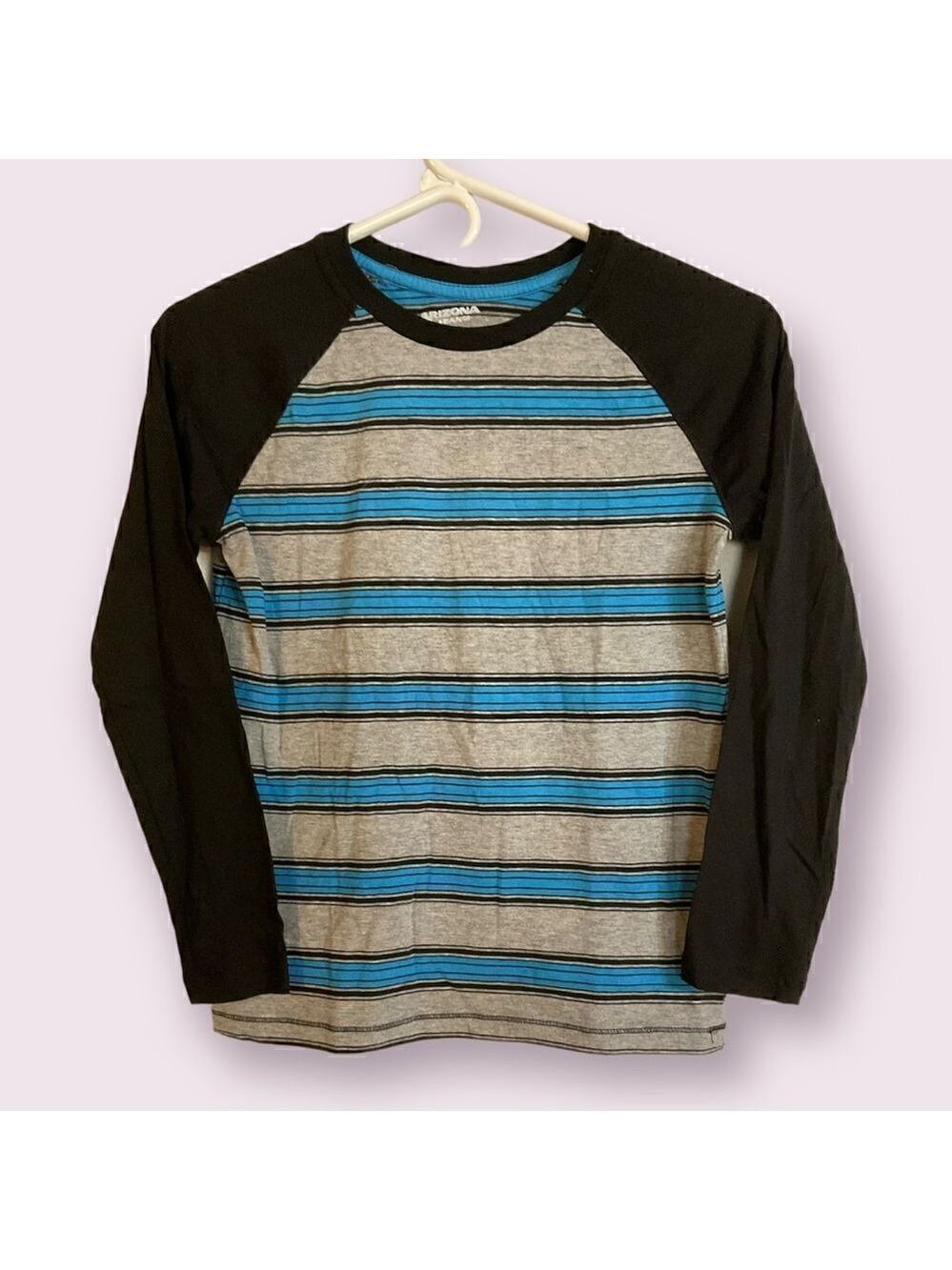 Arizona Jeans Co Boys Striped Long Sleeve Tee Shirt Medium